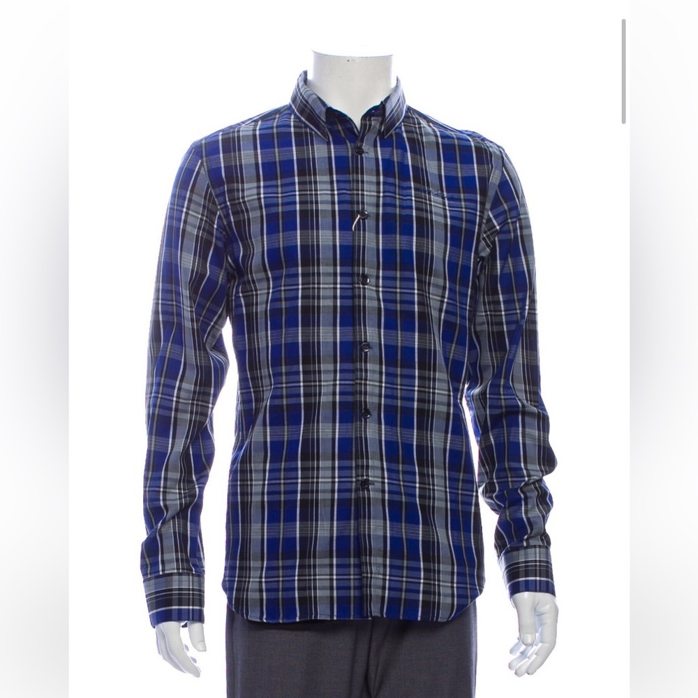 Balmain Plaid Dress Shirt
